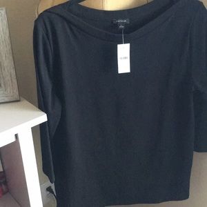 NWT Ann Taylor black 3/4 sleeve shirt.
